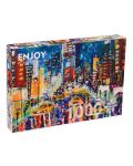 Puzzle Enjoy de 1000 de piese - Luminile din New York - 1t